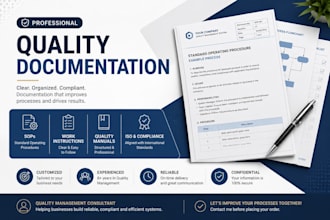 create sops, work instructions and quality manuals