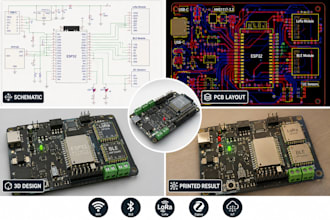 design smart home, industrial iot, esp32 embedded pcb for wifi, ble, lora, zigbe