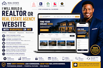 build a realtor or real estate agency website with wordpress or wix
