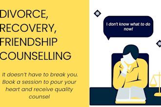 provide divorce recovery and friendship counseling support
