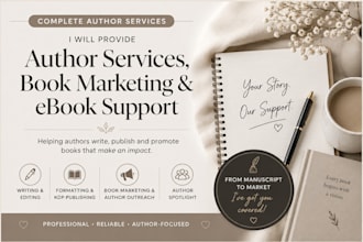 provide author services, book marketing, and ebook support