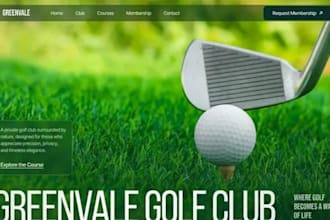 build wix golf club website golf course country club website