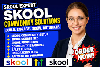 setup skool community, skool promotion, for ai and educational coaches