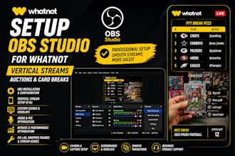 setup obs studio for whatnot vertical streams auctions card breaks