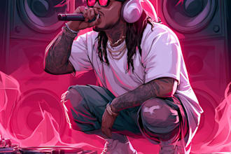 design your album cover or cartoon album cover artwork