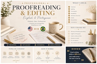 proofread and edit your documents in english and portuguese