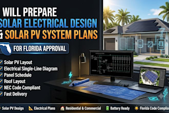 prepare solar electrical design and solar pv system plans for florida approval
