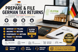 prepare and file german income tax vat elster and corporation tax