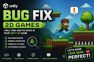 fix bugs in your 2d unity game