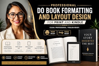 do book formatting and layout design for print and kindle
