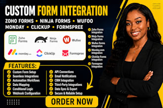 design custom zoho forms ninja forms wufoo monday clickup formspree integration