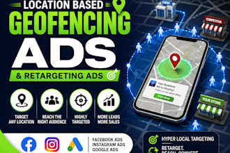 run high converting location based geofencing ads, retargeting ads for you