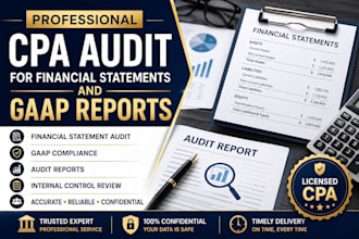 do US CPA audit for financial statement and US gaap reports in 24 hours
