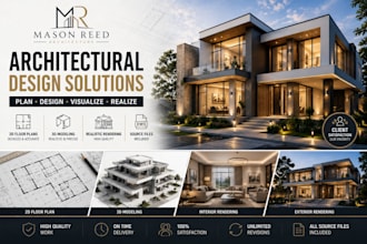design modern architectural floor plans and 3d models