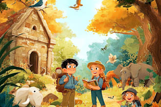 whimsical childrens book illustration and picture book