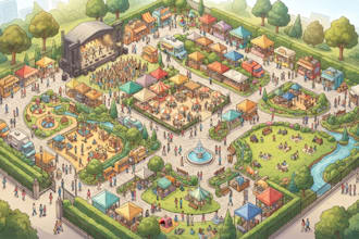 design neighborhood map, community map and local area illustrated map