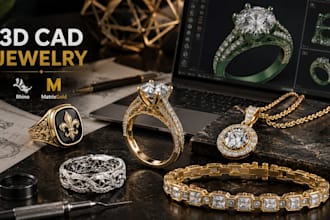 design custom 3d cad jewelry for rings, pendants, bracelets in rhino matrixgold