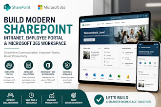 build sharepoint intranet website, employee portal, and microsoft 365 workspace