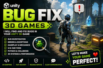 fix bugs in your 3d unity game