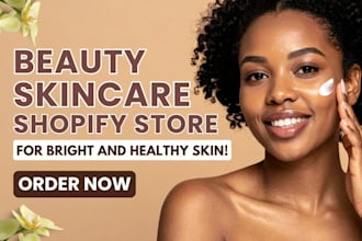build skincare shopify store skincare beauty website skin care cosmetic website