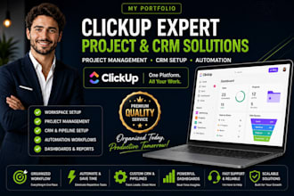 clickup project management clickup software management CRM click up automation