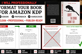 format your kindle ebook and print book for  publishing on amazon KDP
