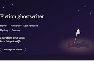 ghostwrite your fiction novel