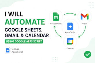 automate google sheet gmail, calendar with app script