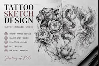do tattoo design and tattoo sketch