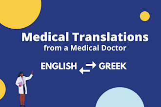 provide professional translation between english german and greek