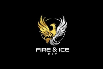 design fire and ice fitness app logo for you