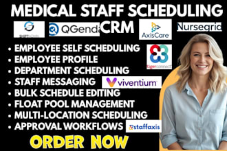 configure medical staff scheduling crm viventium qgenda easyshifts shift admin