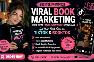 do booktok book promotion, tiktok ebook marketing, and author book promotion