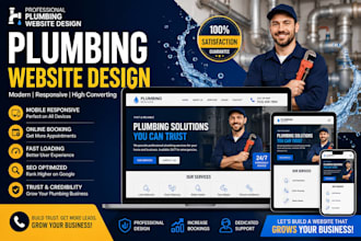design a modern plumbing website, plumber website, hvac and home services