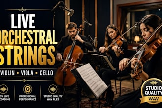record violin viola cello and cinematic string arrangements