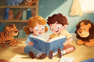 design children book illustration and free cover book for kd