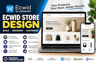 design, redesign and customize your ecwid ecommerce store