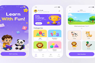 develop kid learning app, educational app, and language learning app