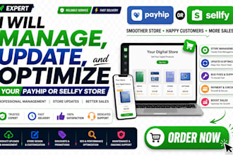 manage, update, and optimize your payhip or sellfy store