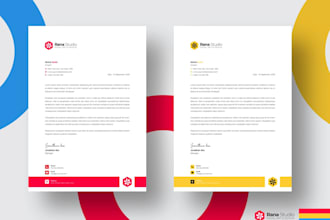 design a professional letterhead in editable word format