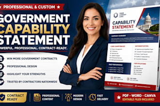 create a professional government capability statement for federal contracts