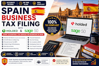 do spain business tax filing with holded and sage 50