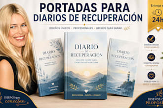 diseño de portada para diario de sobriedad y recuperación personal