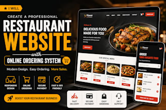 create a restaurant website with online ordering system