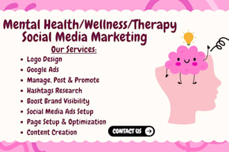 be your social media marketing manager for mental health, wellness and therapy