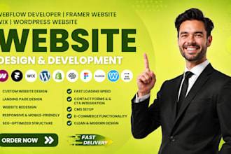 develop framer webflow shopify wix squarespace wordpress website builder