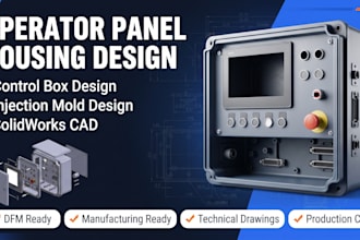 design operator panel housing control box injection mold 3d cad design