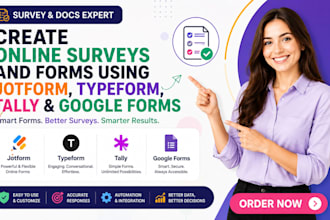 create online surveys and forms using jotform typeform tally and google forms