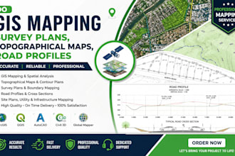 do gis mapping, survey plans, topographical maps, road profiles
