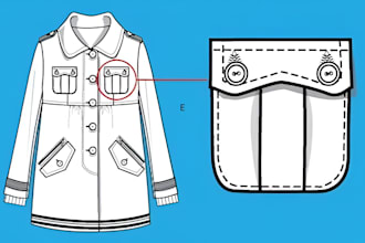 create production ready fashion tech pack for apparel manufacturing